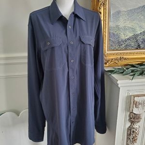 Eddie bauer navy shirt, tall large,  TL